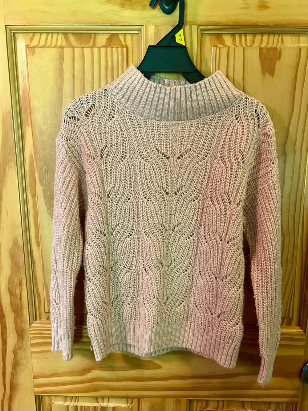 OshKosh B'gosh Light Pink Cable Knit Mock Neck Sweater
